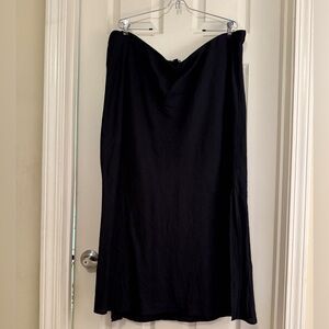J. Crew Gwyneth Slip Skirt in Black Linen